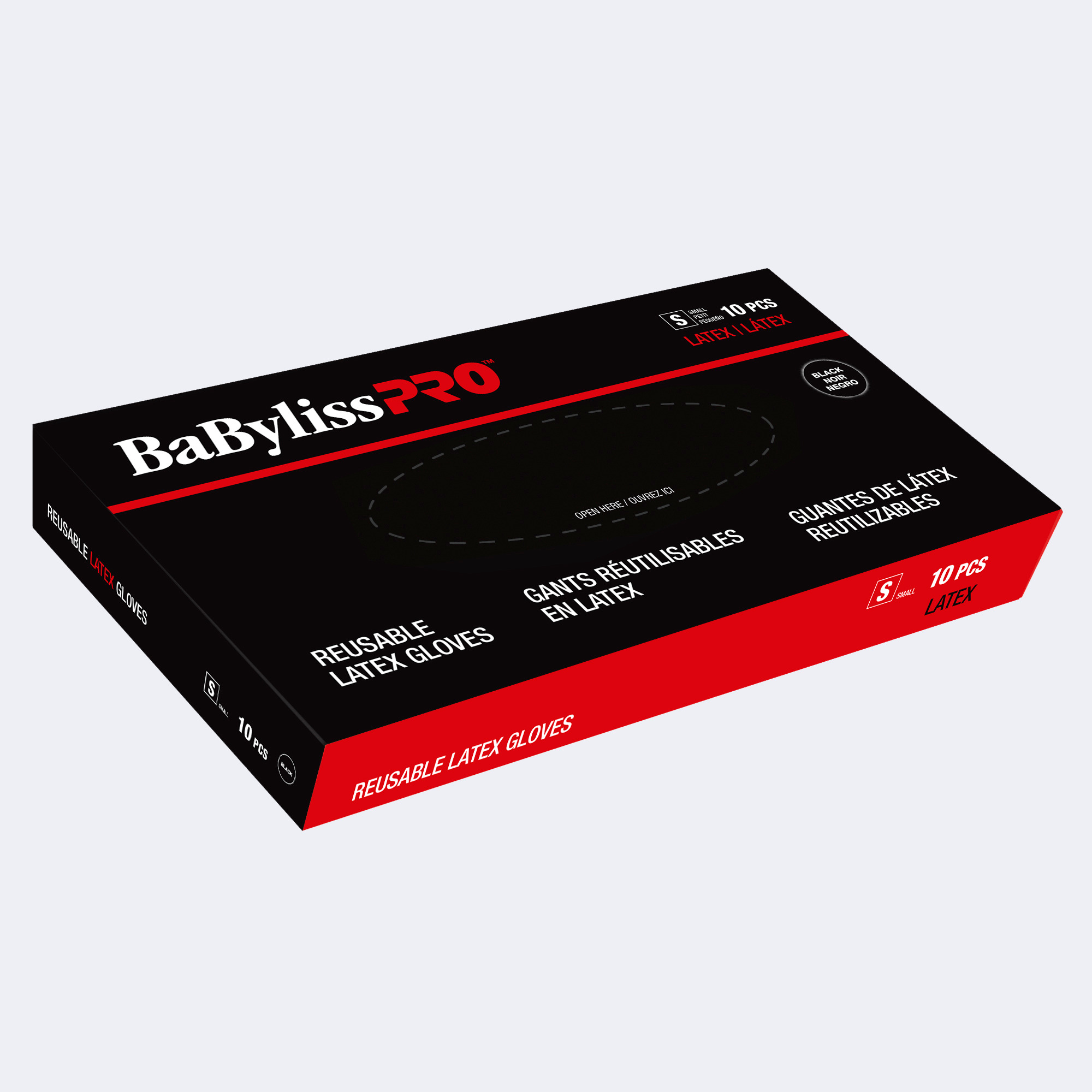 BaBylissPRO® Gants en latex réutilisables (Noir, Petit), , medium